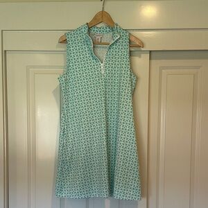 Tommy Bahama Active Sleeveless Aqua Patterned Dress